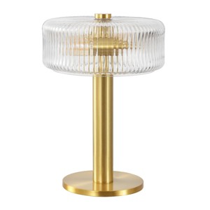 Dua Table Lamp - 17 Inch Height - TBL4606 - Clear/Brass - Safavieh - 1 of 4