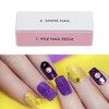 Unique Bargains Stainless Steel Nail Buffer Block Smooth & Shine Block for Nails 4 Color Blue Pink White Green 2 Pcs - 2 of 4