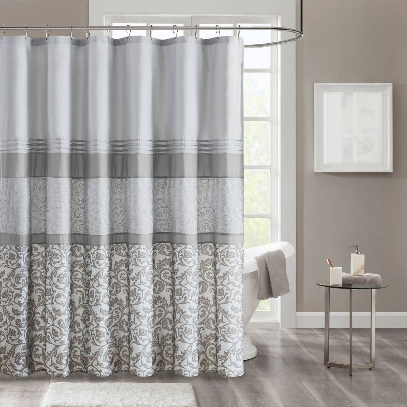 72"x72" Casey Printed and Embroidered Shower Curtain - 510 Designs, 1 of 5