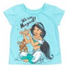 Disney Moana Princess Frozen Rapunzel Jasmine Belle Girls T-Shirt Tulle Skirt and Scrunchie 3 Piece Outfit Set Toddler - 4 of 4