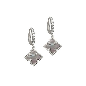Adornia Floral Mother of Pearl Drop Earrings - 1 of 3