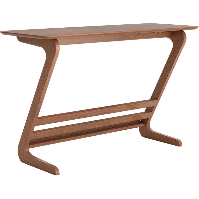 Lakeview MDF Desk Rubber Wood Walnut - ZM Home, 1 of 14