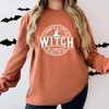 A Little Witch In All Of Us - Womens Garment Dyed Long Sleeve Graphic T-Shirt - 2 of 4