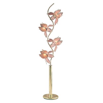 73"H Brass Floor Lamp