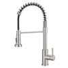 DOMETOUR Kitchen Faucet with Pull Down Sprayer Brushed Nickel Stainless Steel Single Handle Pull Out Spring Sink Faucets - 3 of 4