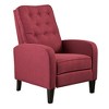 Fabric Tufted Pushback Recliner with Birch Wood Legs and Extra Plush Cushioning - 2 of 4