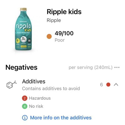 Ripple Kids Original Dairy-Free Plant-Based Milk, 48 fl oz