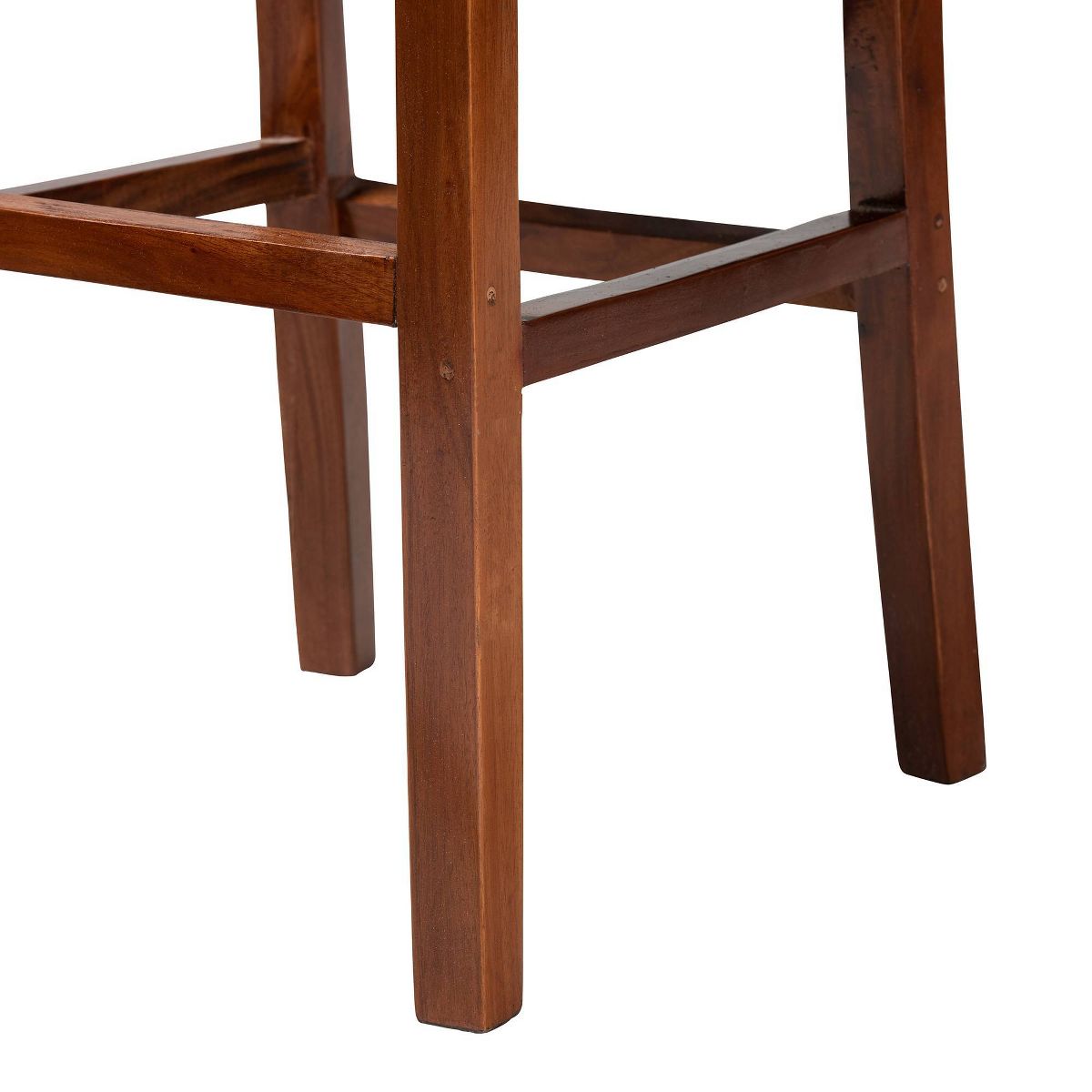 Racquel Natural Rattan & Mahogany Wood Barstool: Ergonomic, No Assembly - bali & pari - thumbnail 7