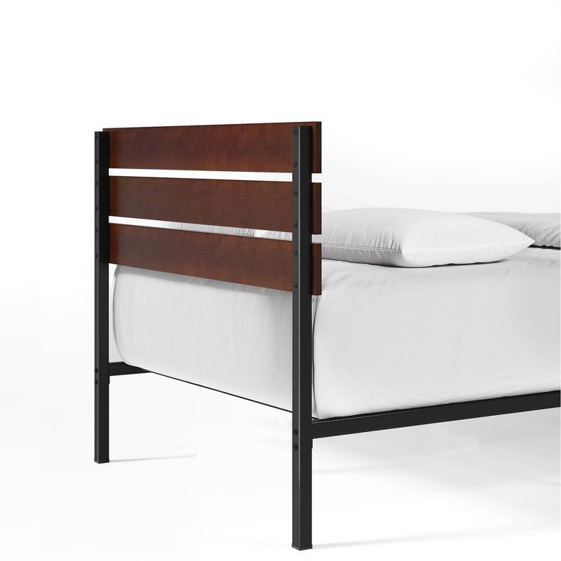 Figari Bamboo and Metal Platform Bed Frame Coffee Bean - Zinus, 5 of 10