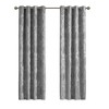 Kumasinova 108" Knit Jacquard Paisley Blackout Curtains Panel,Thermal Insulated Kitchen Curtains with Grommets,Window Curtains for Bedroom,Gray - 2 of 4