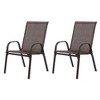 KTMBDW Outdoor Patio Chairs Set of 2, Patio Chairs with Metal Frame, Armrests, Portable Dining Chairs for Camping, Lawn, Garden and Porch - 2 of 4