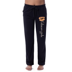 Gilmore Girls Womens' Luke's Diner Logo TV Show Sleep Pajama Pants Black - 1 of 3