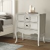 Teresa 3 - Drawer Classical Nightstand with  Built-In Outlets|HULALA HOME - 3 of 4