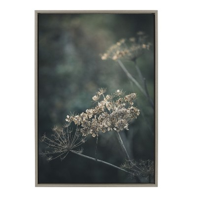 Kate and Laurel Sylvie Fall Stems Framed Canvas by Emiko and Mark Franzen of F2Images, 23x33, Gray