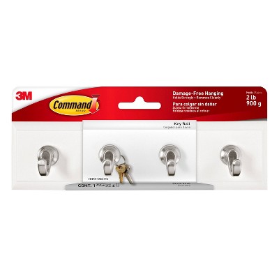 Command 6 Strips Quartz Key Decorative Hook Rack