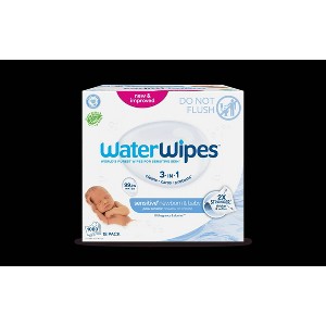 WaterWipes Plastic-Free Original Unscented 99.9% Water Based Baby Wipes - 1080ct - 1 of 4