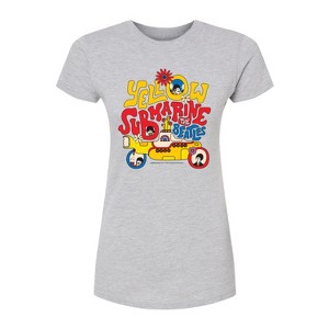 Women's - The Beatles - Yellow Submarine Letters Fitted Graphic T-Shirt - 1 of 4