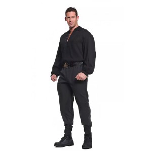 Pirate Adult Costume Black Shirt - 1 of 4