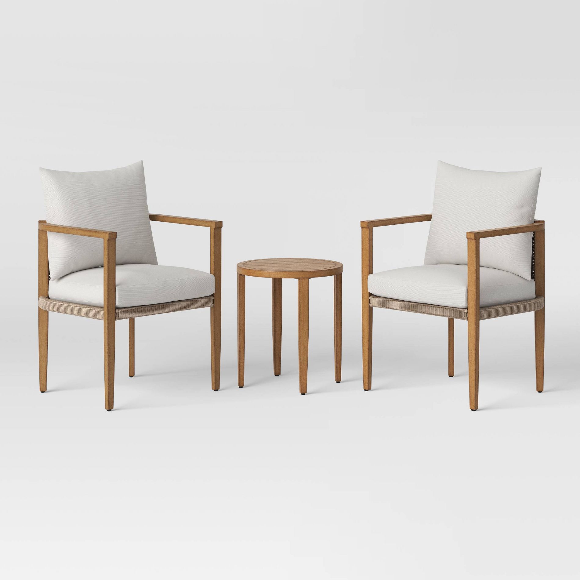3pc Pasadena Patio Chat Set Gray - Threshold™ designed with Studio McGee