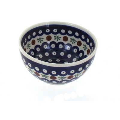 Blue Rose Polish Pottery Nature Dessert Bowl