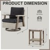 COWLOWN Black 2 Piece Outdoor Swivel Rocker Chair Set, Patio Wicker Lounge Chair with Weather-Resistant Cushions, Rattan Furniture for Balcony & Deck - 4 of 4
