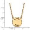 Black Bow Jewelry 14k Yellow Gold Plated Sterling Silver Alpha Phi Greek Life Necklace 18 Inch - 2 of 4