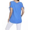 Women's BEADED COLD SHOULDER TOP - ANGEL - 2 of 4