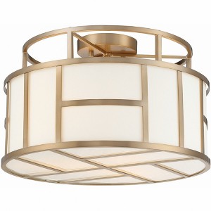 Crystorama Lighting Danielson 3 - Light Flush Mount in  Vibrant Gold - 1 of 4