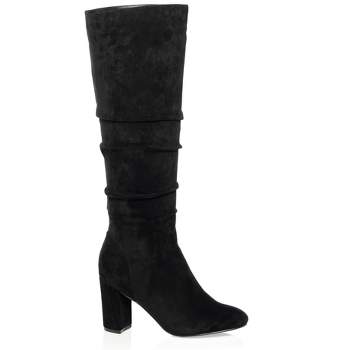 Women's WIDE FIT Petra Knee High Boot - black | CITY CHIC