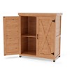 Dolonm Potting Bench with Storage Cabinet and Metal Table Top for Outdoor Patio,Outdoor Work Station Table - 2 of 4