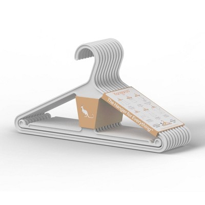 Kangaroo Hangers 10pk Original Clothes Hangers White