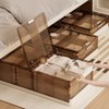 2Pcs Plastic Bed Bottom Folding Storage Box Plastic Transparent Extra Large Roller Dustproof Storage Box - 2 of 3