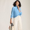 Lands' End Women's Long Sleeve Waffle Quarter Zip Pullover - 4 of 4