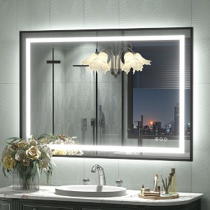 Apmir Super Bright Front & Back LED Lighted Anti-Fog Aluminum Alloy Framed Tempered Glass Bathroom/Vanity Mirror with ETL & 3-Year Warranty - 1 of 4