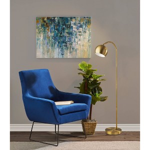 Adesso Emerson Floor Lamp Antique Brass: Modern Arc Standing Lamp, ETL Listed, Metal Shade - 1 of 3