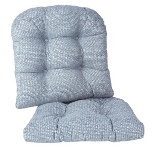 Gripper 2pk 15"x15" Klear Vu Tyson Universal Non Slip Overstuffed Dining Chair Cushions - 1 of 4