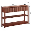 MOEPISY Fluted MDF Console Table with Dual Drawers & Display Shelf , Stylish Entryway/Sofa Accent - 4 of 4