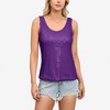 Anna-Kaci Women's Sequin Tank Top Sleeveless Scoop Neck Sparkly Party Blouse - 2 of 4
