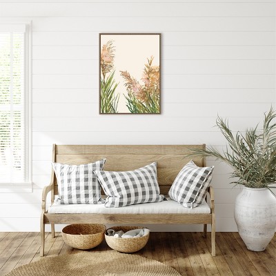 Botanic-Inspired Beaded Perimeter Framed Canvas Wall Art, 23 x 30