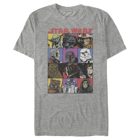 Men's Star Wars Comic Strip Cartoon Group T-Shirt - image 1 of 4