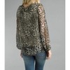 Women's Cowl Neckline Sheer Blouse With Lining - TEMPO PARIS - 2 of 3