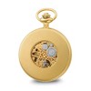 Black Bow Jewelry Charles Hubert Gold Finish Brass Skeleton Pocket Watch - 3 of 4