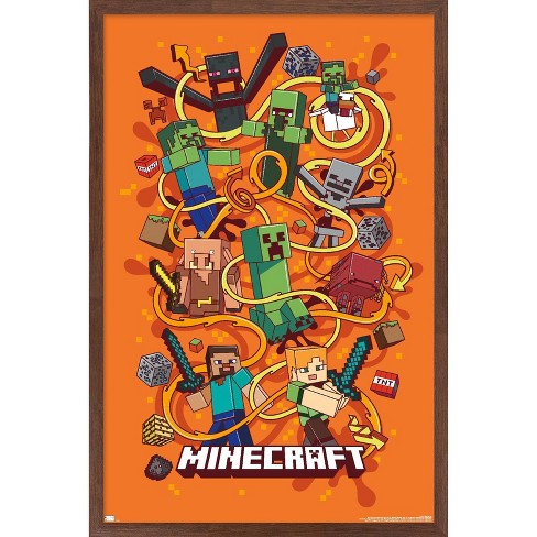 Trends International Minecraft - Funtage Framed Wall Poster Prints ...