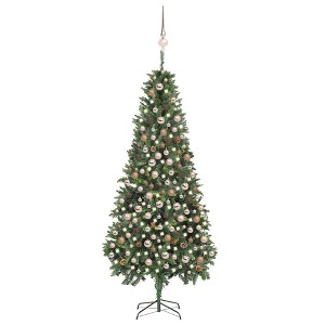 vidaXL Artificial Pre-lit Christmas Tree with Ball Set Xmas Tree Decoration - 1 of 4