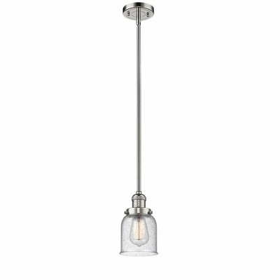 Bell - 1 Light Stem Hung Mini Pendant In Industrial Style-10 Inches Tall and 5 Inches Wide