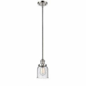 Bell - 1 Light Stem Hung Mini Pendant In Industrial Style-10 Inches Tall and 5 Inches Wide - 1 of 1
