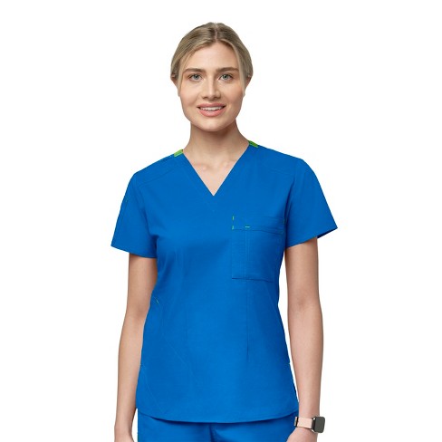 Wink Wonderflex Women's V-neck Tuck-in Scrub Top, M Regular : Target