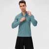 Anna-Kaci Active Men's Long Sleeve Quarter Zip Top with Athletic Fit and Raglan Sleeves for Training or Casual Wear - 4 of 4