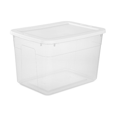 70qt Clear Storage Box With White Lid - Room Essentials™ : Target