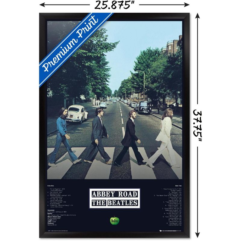 Trends International 24X36 The Beatles - Abbey Album Framed Wall Poster Prints, 3 of 7